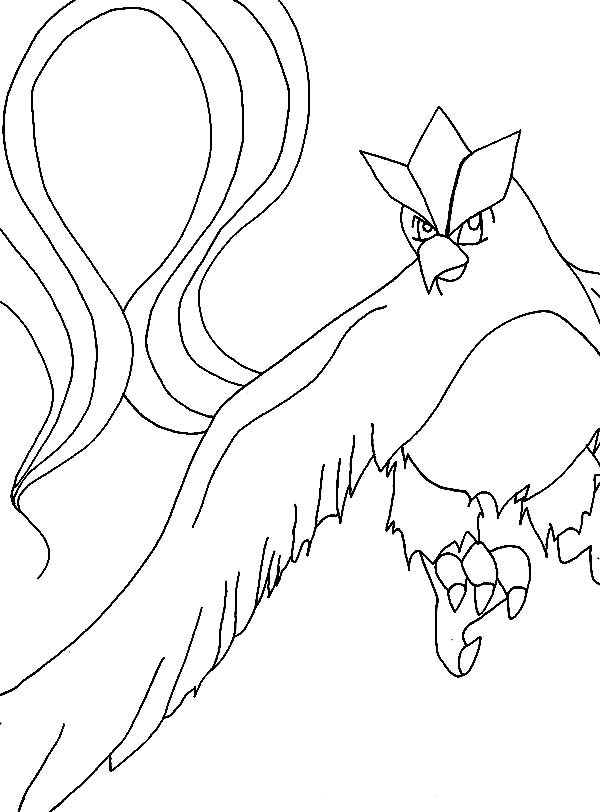 Articuno, : Articuno Pokemon is Angry Coloring Page