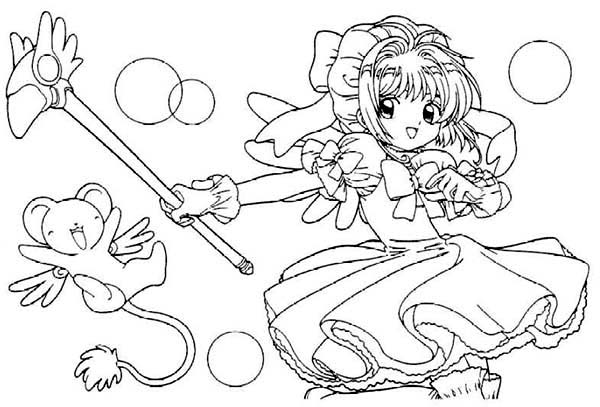 Cardcaptor Sakura, : Cardcaptor Sakura Movie Picture Coloring Page