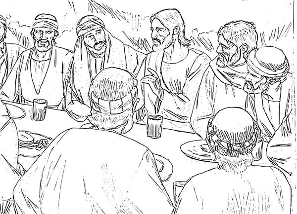 Disciples, : Disciples of Jesus Coloring Page