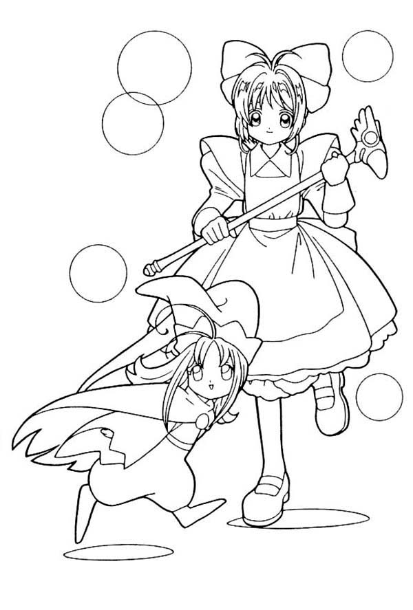 Cardcaptor Sakura, : How to Draw Cardcaptor Sakura Coloring Page