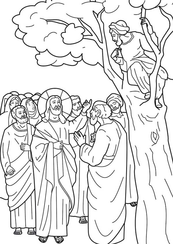 Disciples, : Jesus Ask His Disciples to Come Down Coloring Page