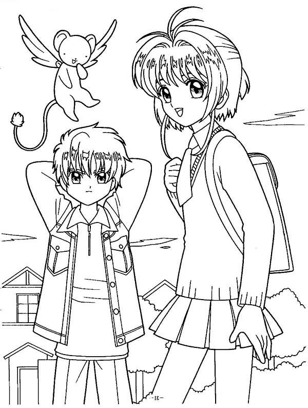 Cardcaptor Sakura, : Picture of Cardcaptor Sakura Coloring Page