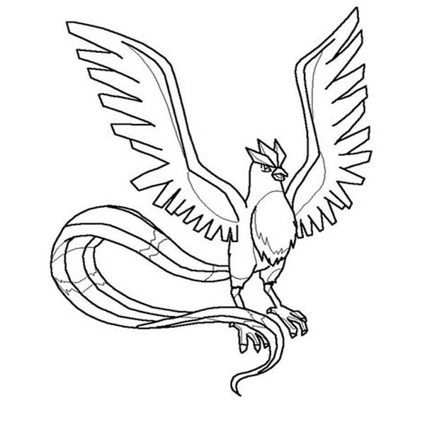 Articuno, : Pokemom Articuno Coloring Page for Kids