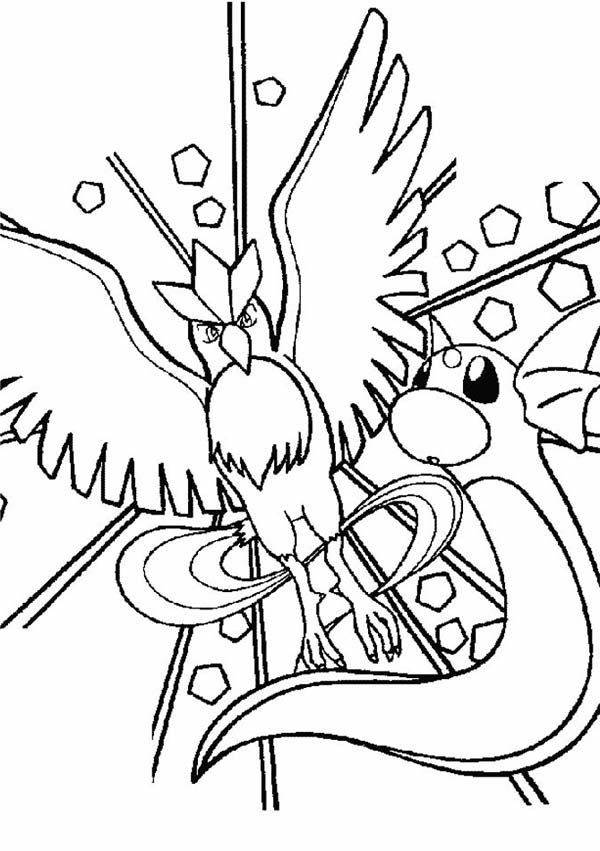 Articuno, : Pokemon Articuno Cold Attack Coloring Page